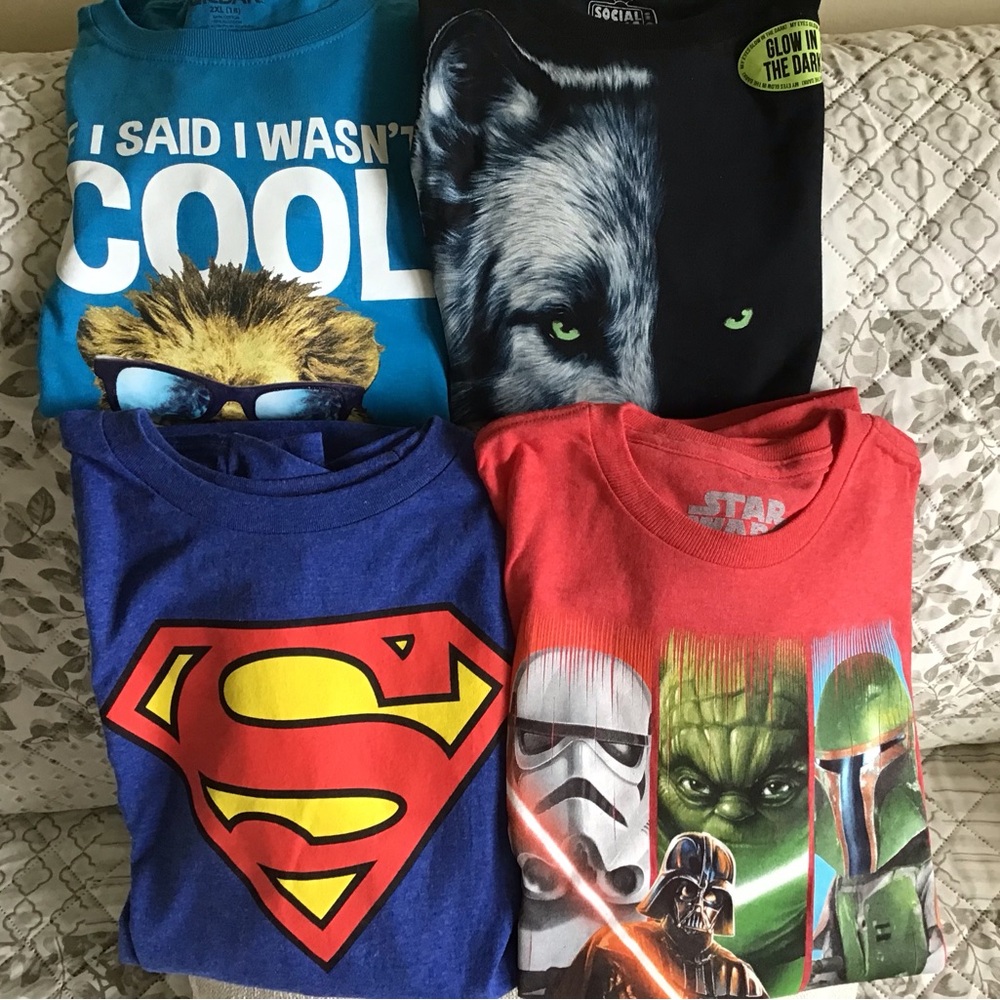 Boys Size 18 Graphic T-Shirts Lot of 4